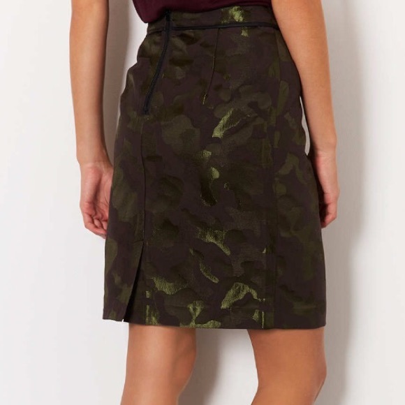 Topshop Camo Jacquard Pencil Skirt in multi color - Picture 2 of 4